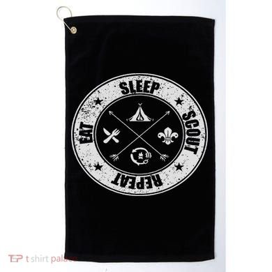 Eat Sleep Scout Repeat Scouting Lover Survival Golf Towel
