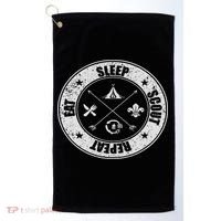 Eat Sleep Scout Repeat Scouting Lover Survival Golf Towel thumb 0