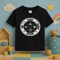 Eat Sleep Scout Repeat Scouting Lover Survival Toddler T-Shirt thumb 3