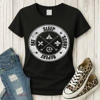 Eat Sleep Scout Repeat Scouting Lover Survival Women's T-Shirt thumb 3