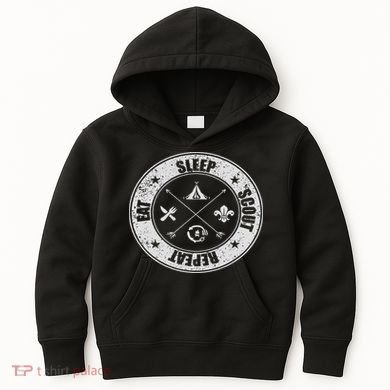 Eat Sleep Scout Repeat Scouting Lover Survival Kids Hoodie