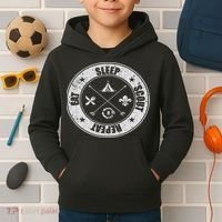 Eat Sleep Scout Repeat Scouting Lover Survival Kids Hoodie thumb 2