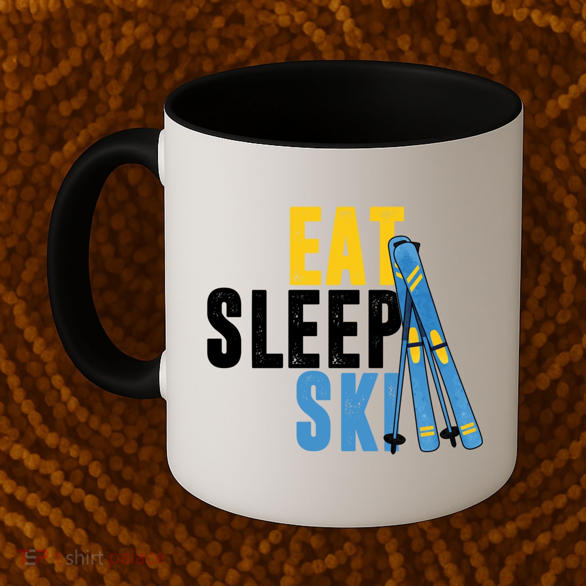 Eat Sleep Ski Skiing Winter Sports Mountain Skier Gift Coffee Mug