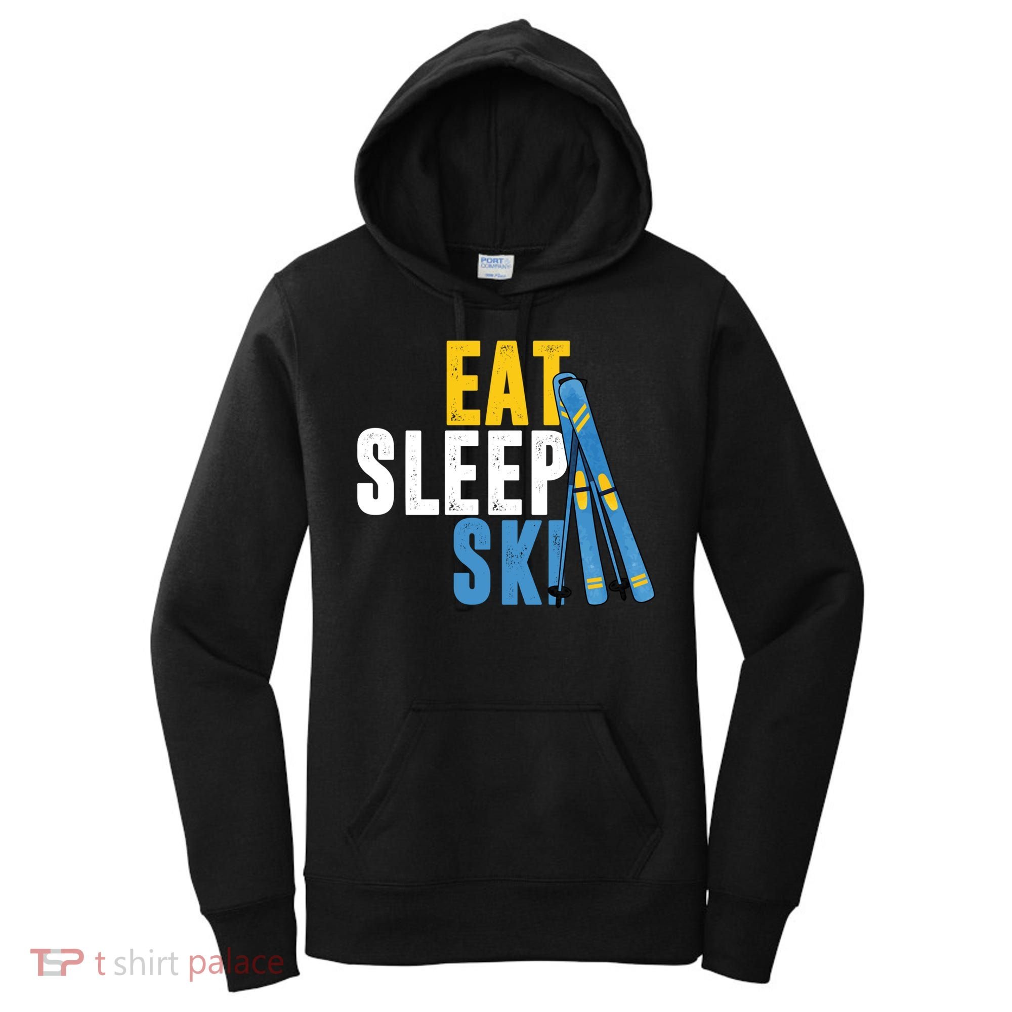 Eat Sleep Ski Skiing Winter Sports Mountain Skier Gift Women's Hoodie