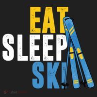 Eat Sleep Ski Skiing Winter Sports Mountain Skier Gift Hat thumb 2