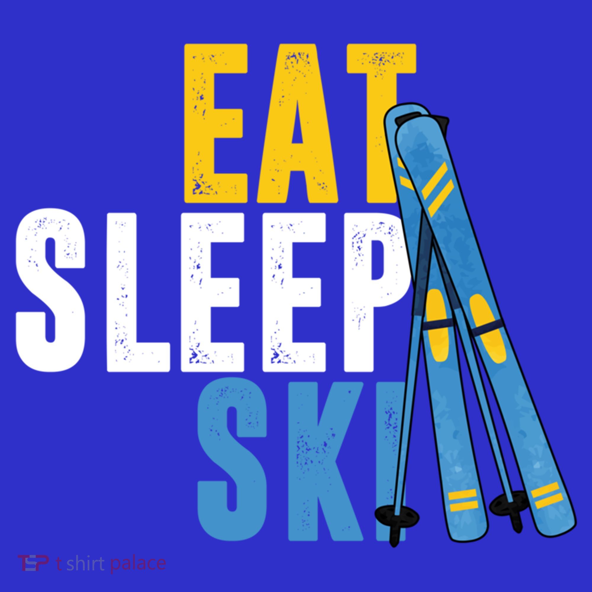 Eat Sleep Ski Skiing Winter Sports Mountain Skier Gift Long Sleeve Shirt
