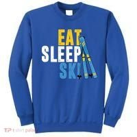 Eat Sleep Ski Skiing Winter Sports Mountain Skier Gift Sweatshirt thumb 0