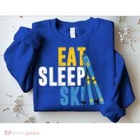 Eat Sleep Ski Skiing Winter Sports Mountain Skier Gift Sweatshirt thumb 2