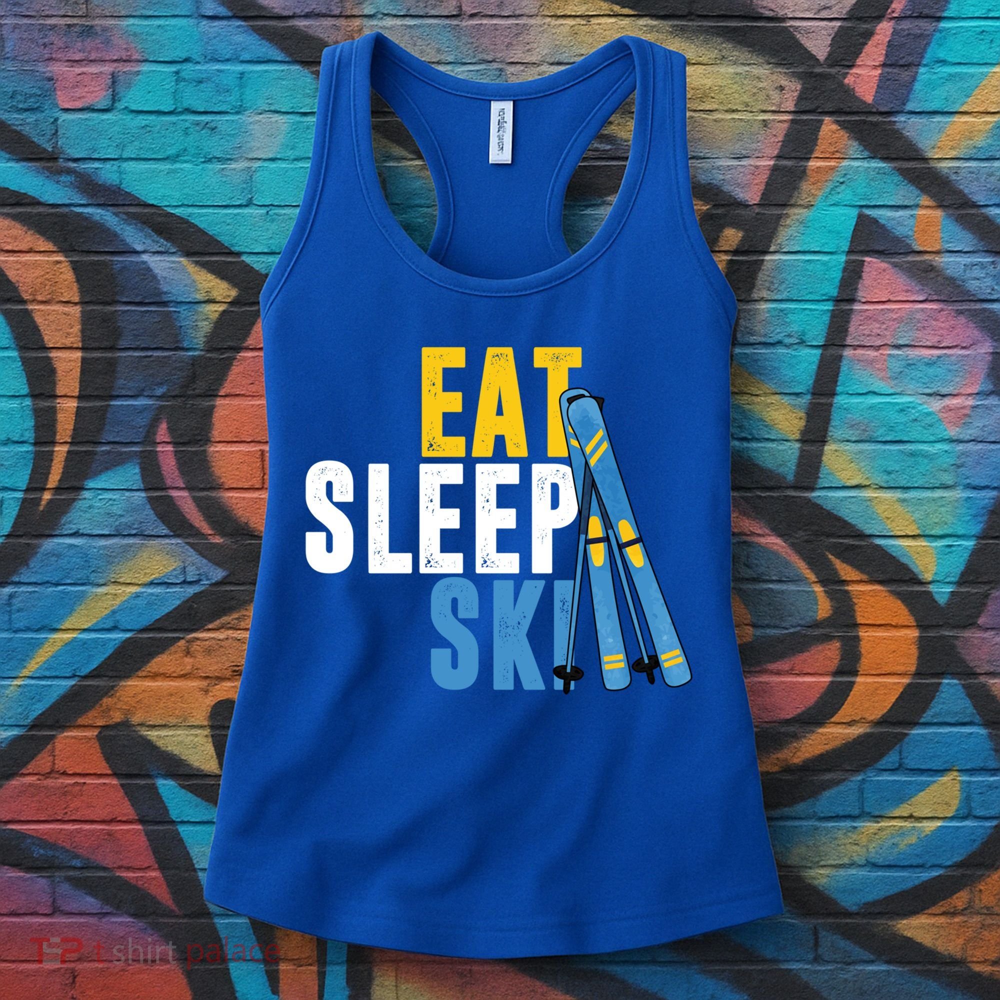Eat Sleep Ski Skiing Winter Sports Mountain Skier Gift Women's Tank Top