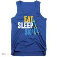 Eat Sleep Ski Skiing Winter Sports Mountain Skier Gift Tank Top thumb 0