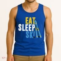Eat Sleep Ski Skiing Winter Sports Mountain Skier Gift Tank Top thumb 3