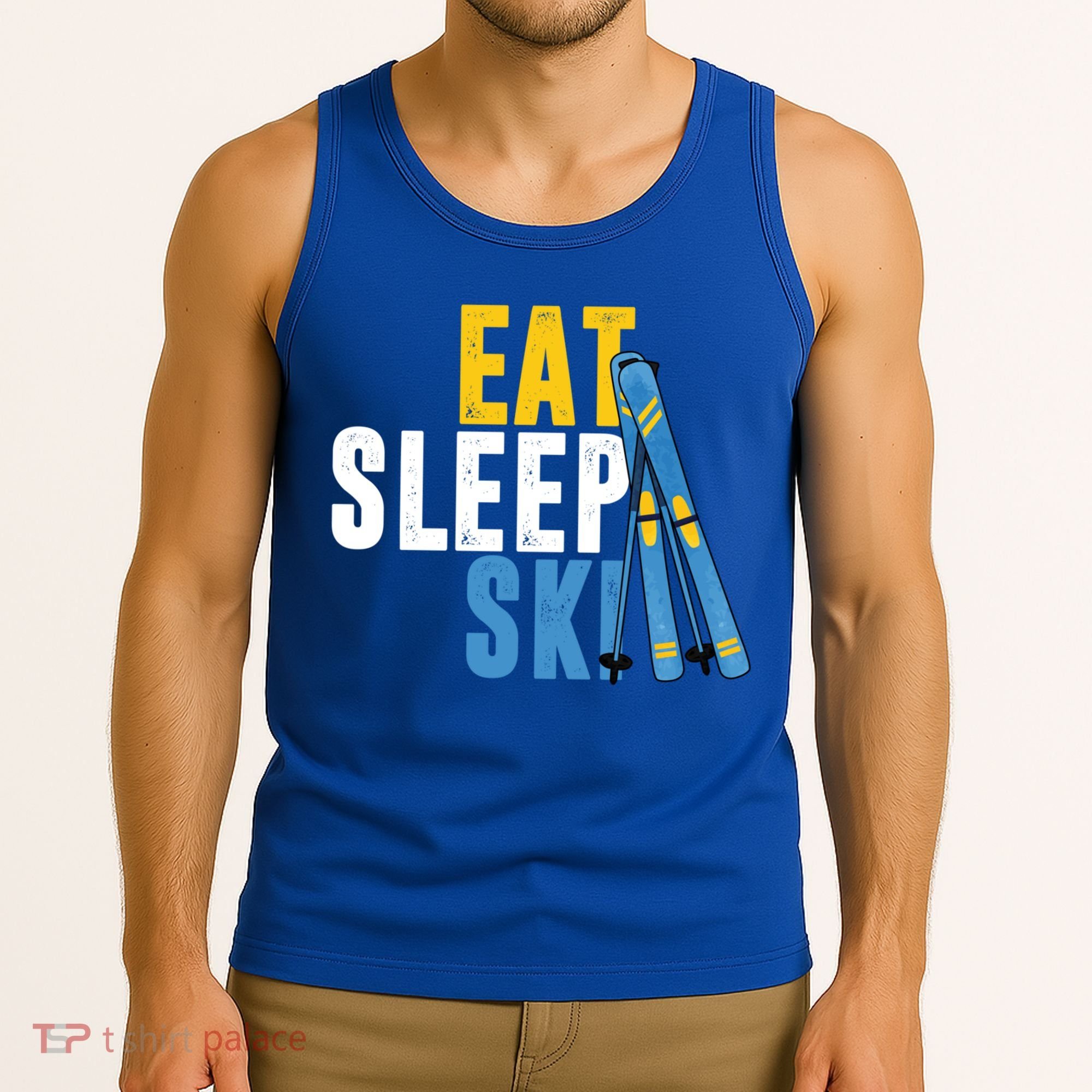 Eat Sleep Ski Skiing Winter Sports Mountain Skier Gift Tank Top