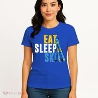 Eat Sleep Ski Skiing Winter Sports Mountain Skier Gift Women's T-Shirt thumb 4