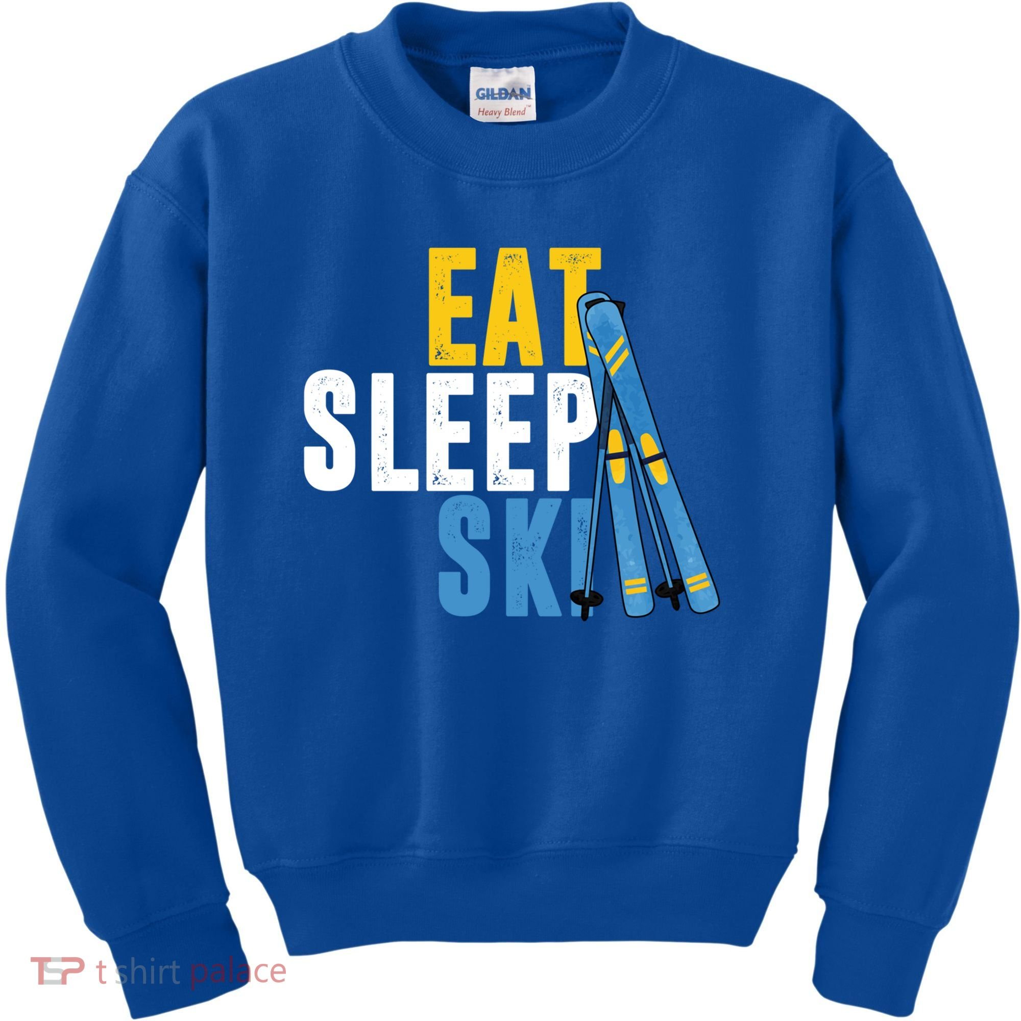 Eat Sleep Ski Skiing Winter Sports Mountain Skier Gift Kids Sweatshirt