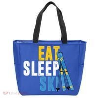 Eat Sleep Ski Skiing Winter Sports Mountain Skier Gift Tote Bag thumb 0
