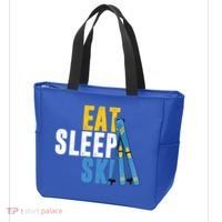 Eat Sleep Ski Skiing Winter Sports Mountain Skier Gift Tote Bag thumb 3