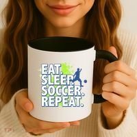 Eat Sleep Soccer Repeat Gift Coffee Mug thumb 3