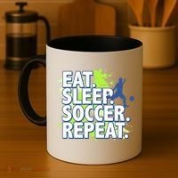 Eat Sleep Soccer Repeat Gift Coffee Mug thumb 4