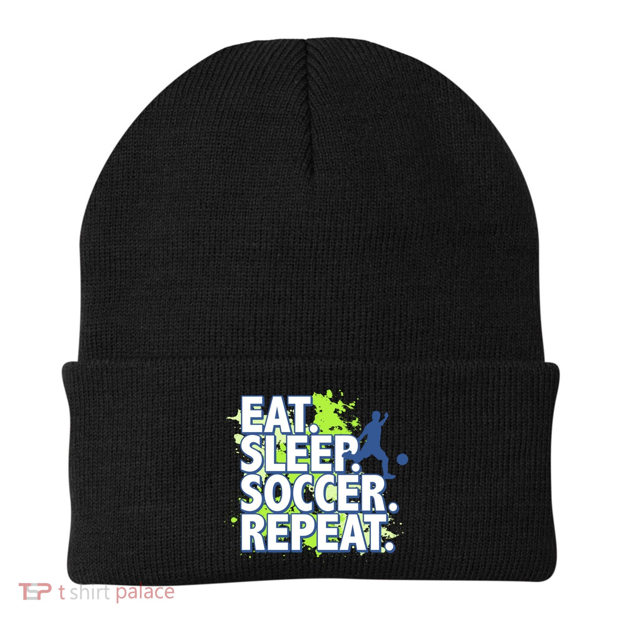 Eat Sleep Soccer Repeat Gift Beanie