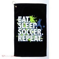 Eat Sleep Soccer Repeat Gift Golf Towel thumb 0