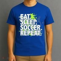 Eat Sleep Soccer Repeat Gift T-Shirt thumb 3