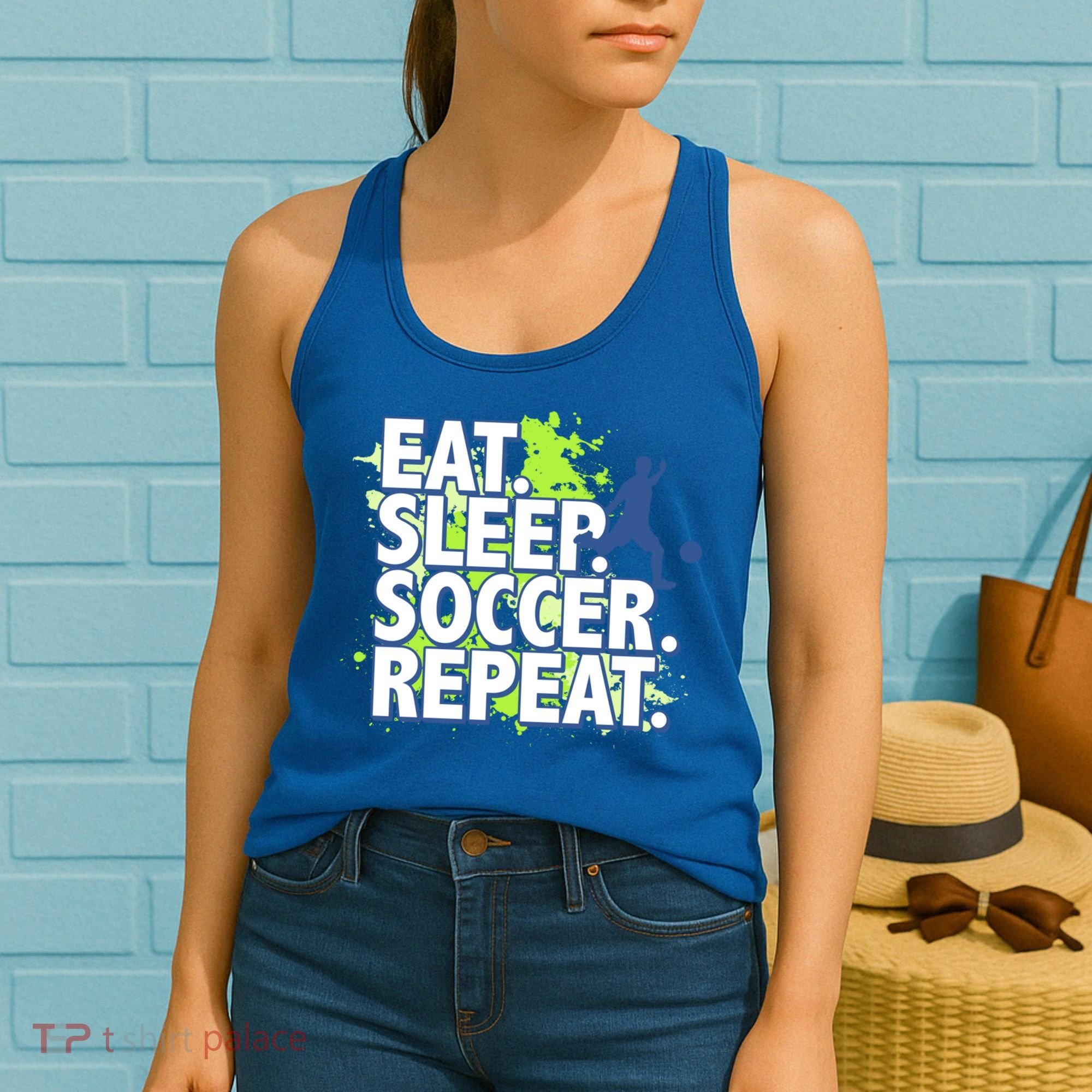 Eat Sleep Soccer Repeat Gift Women's Tank Top