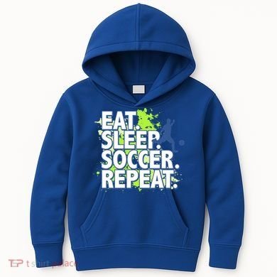 Eat Sleep Soccer Repeat Gift Kids Hoodie