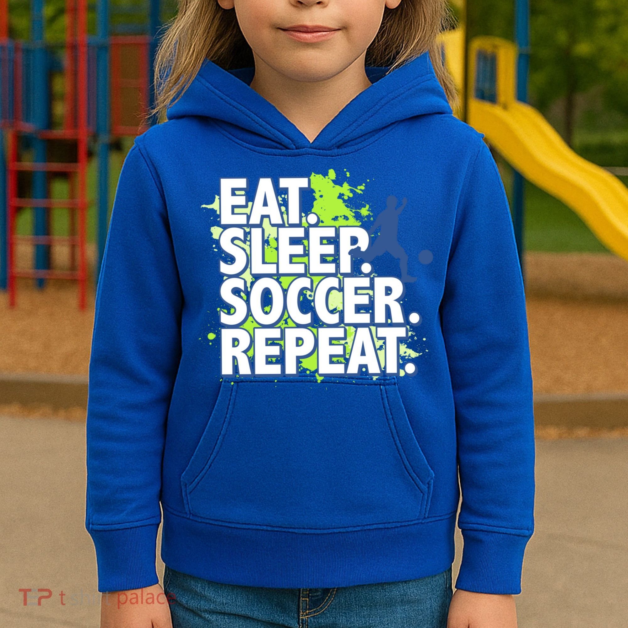 Eat Sleep Soccer Repeat Gift Kids Hoodie