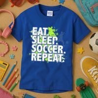 Eat Sleep Soccer Repeat Gift Kids T-Shirt thumb 3