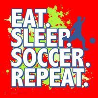Eat Sleep Soccer Repeat Gift Santa Hat thumb 1