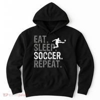 Eat Sleep Soccer Repeat Soccer Graphic Hoodie thumb 0
