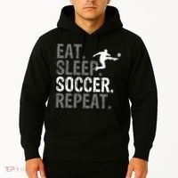 Eat Sleep Soccer Repeat Soccer Graphic Hoodie thumb 2