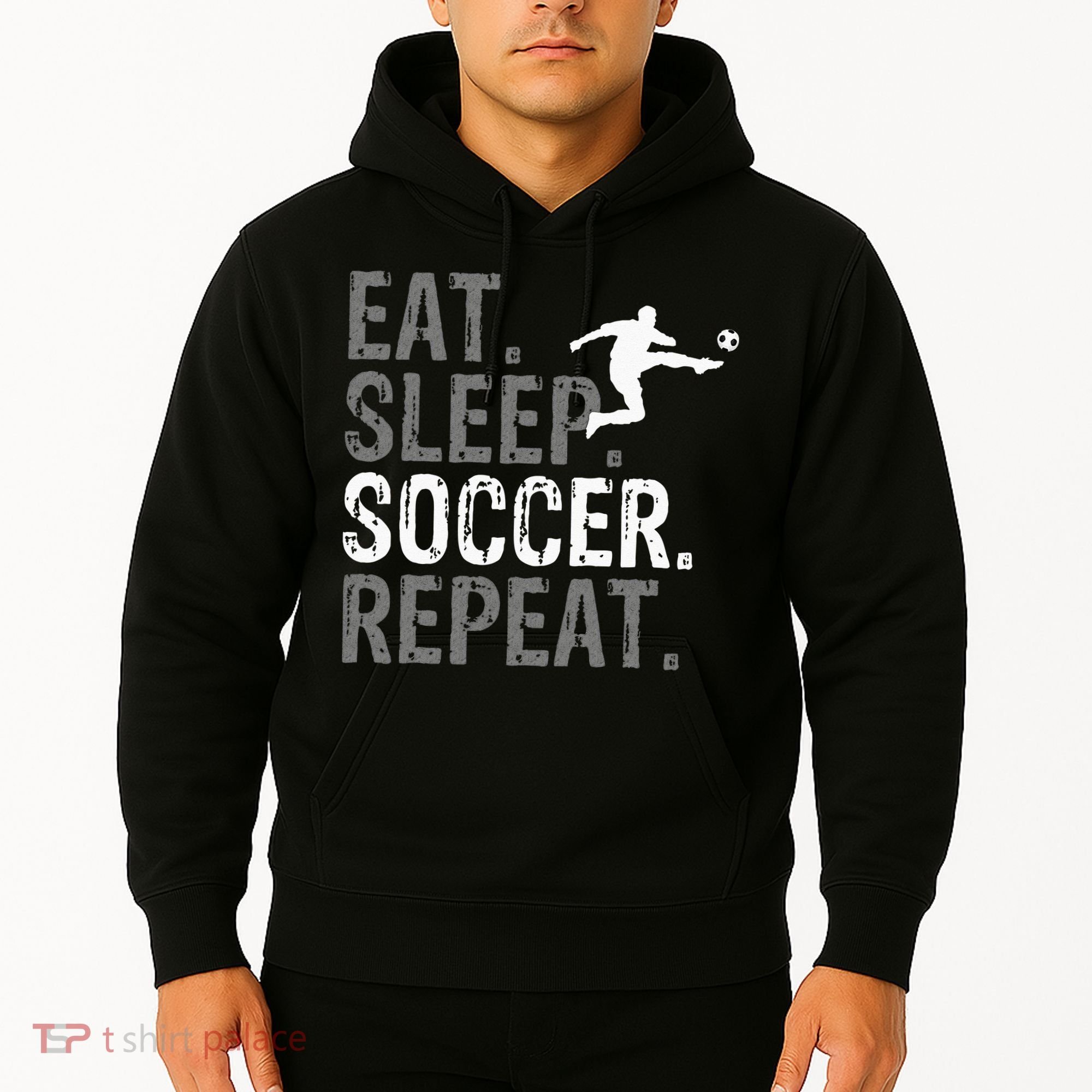 Eat Sleep Soccer Repeat Soccer Graphic Hoodie