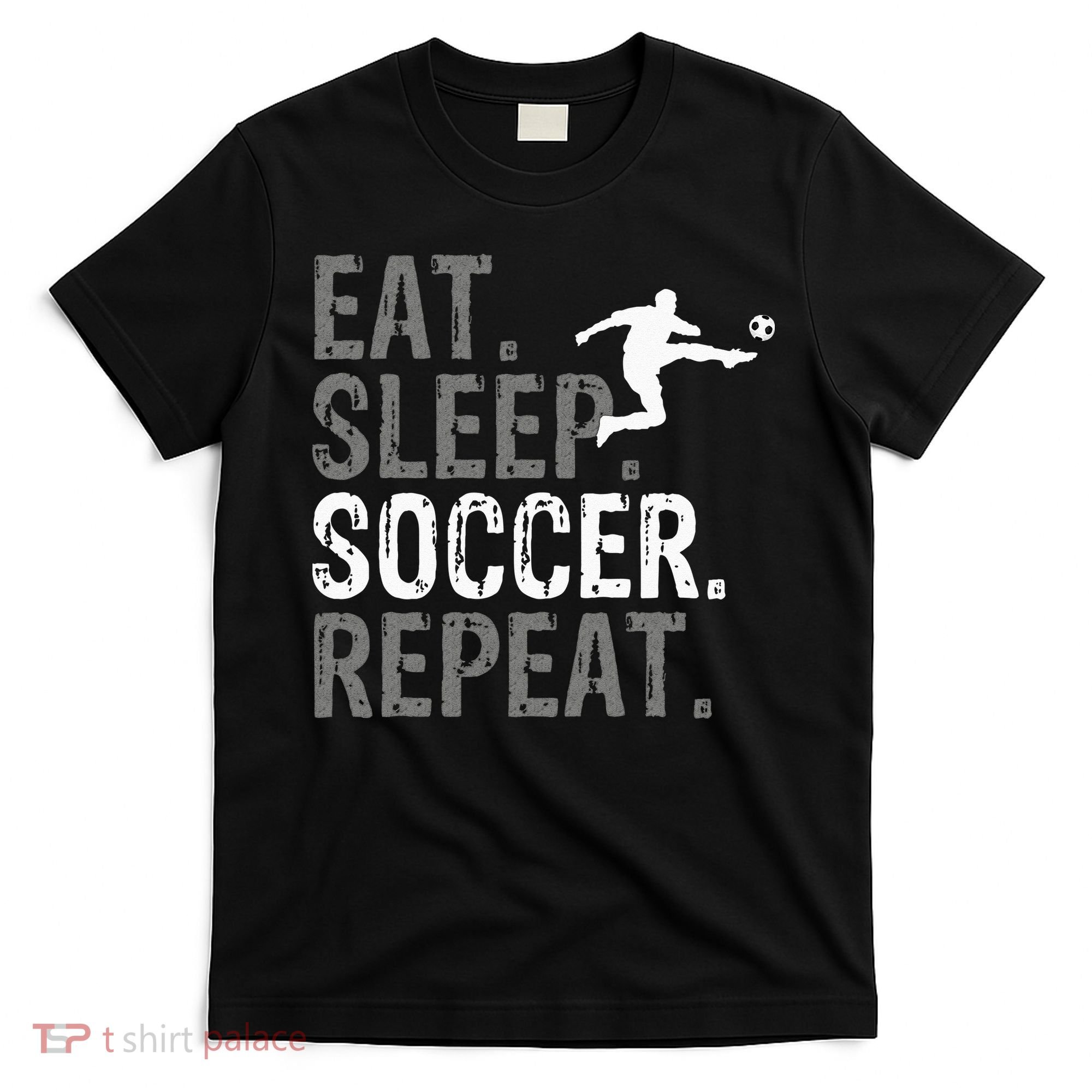 Eat Sleep Soccer Repeat Soccer Graphic T-Shirt