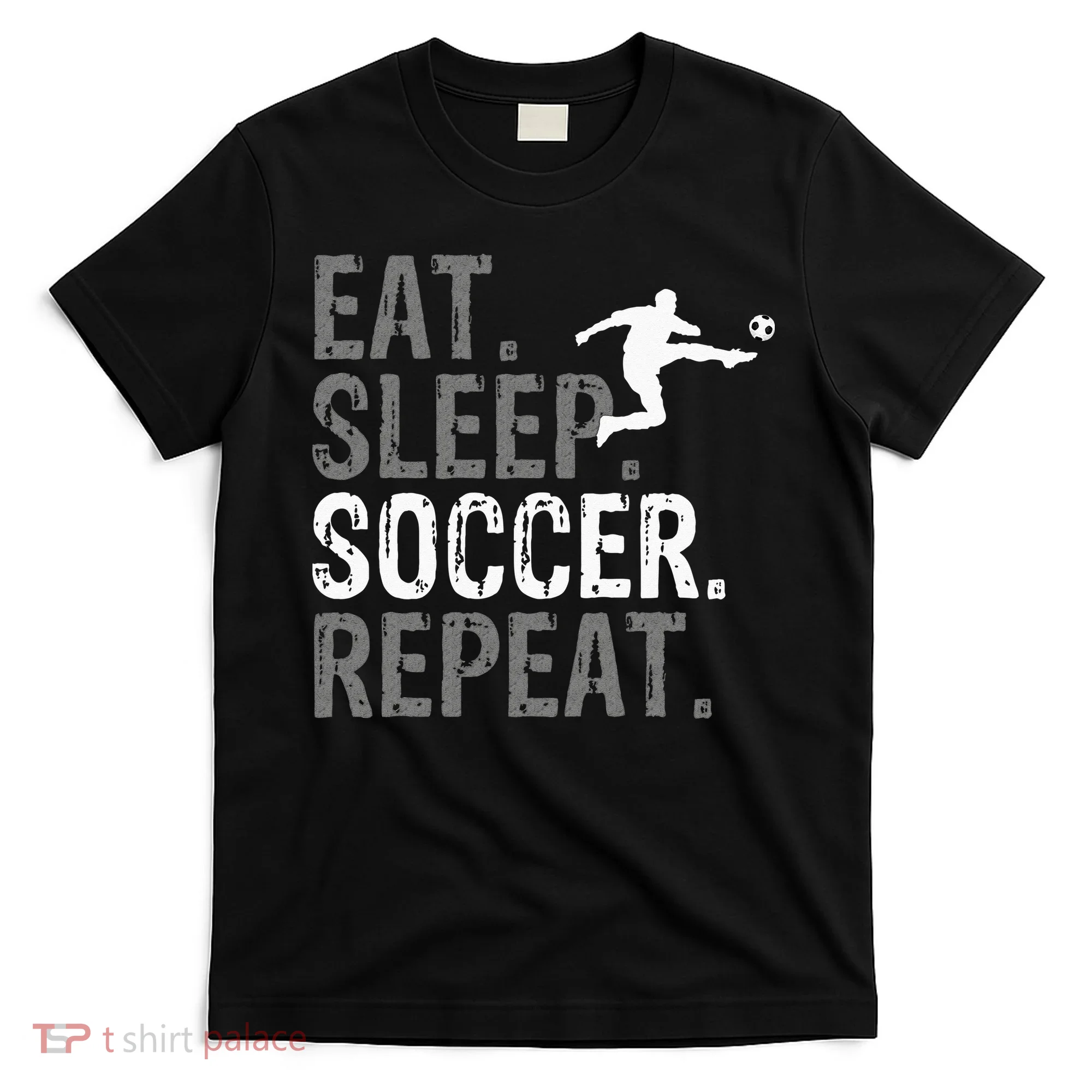 Eat Sleep Soccer Repeat Soccer Graphic T-Shirt