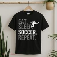 Eat Sleep Soccer Repeat Soccer Graphic T-Shirt thumb 2