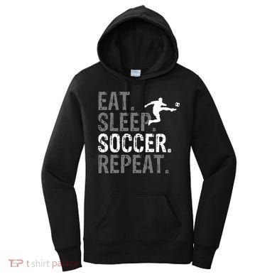 Eat Sleep Soccer Repeat Soccer Graphic Women's Hoodie