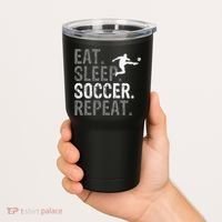 Eat Sleep Soccer Repeat Soccer Graphic Tumbler thumb 2