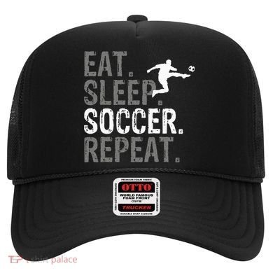 Eat Sleep Soccer Repeat Soccer Graphic Hat