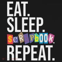 Eat Sleep Scrapbook Repeat Scrapbooker Scrapbooking Lover Button thumb 1