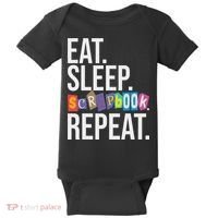 Eat Sleep Scrapbook Repeat Scrapbooker Scrapbooking Lover Baby Bodysuit thumb 0