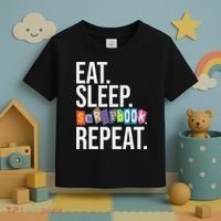 Eat Sleep Scrapbook Repeat Scrapbooker Scrapbooking Lover Toddler T-Shirt thumb 3