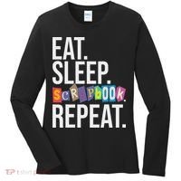 Eat Sleep Scrapbook Repeat Scrapbooker Scrapbooking Lover Women's Long Sleeve Shirt thumb 0