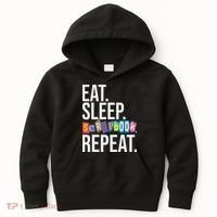 Eat Sleep Scrapbook Repeat Scrapbooker Scrapbooking Lover Kids Hoodie thumb 0