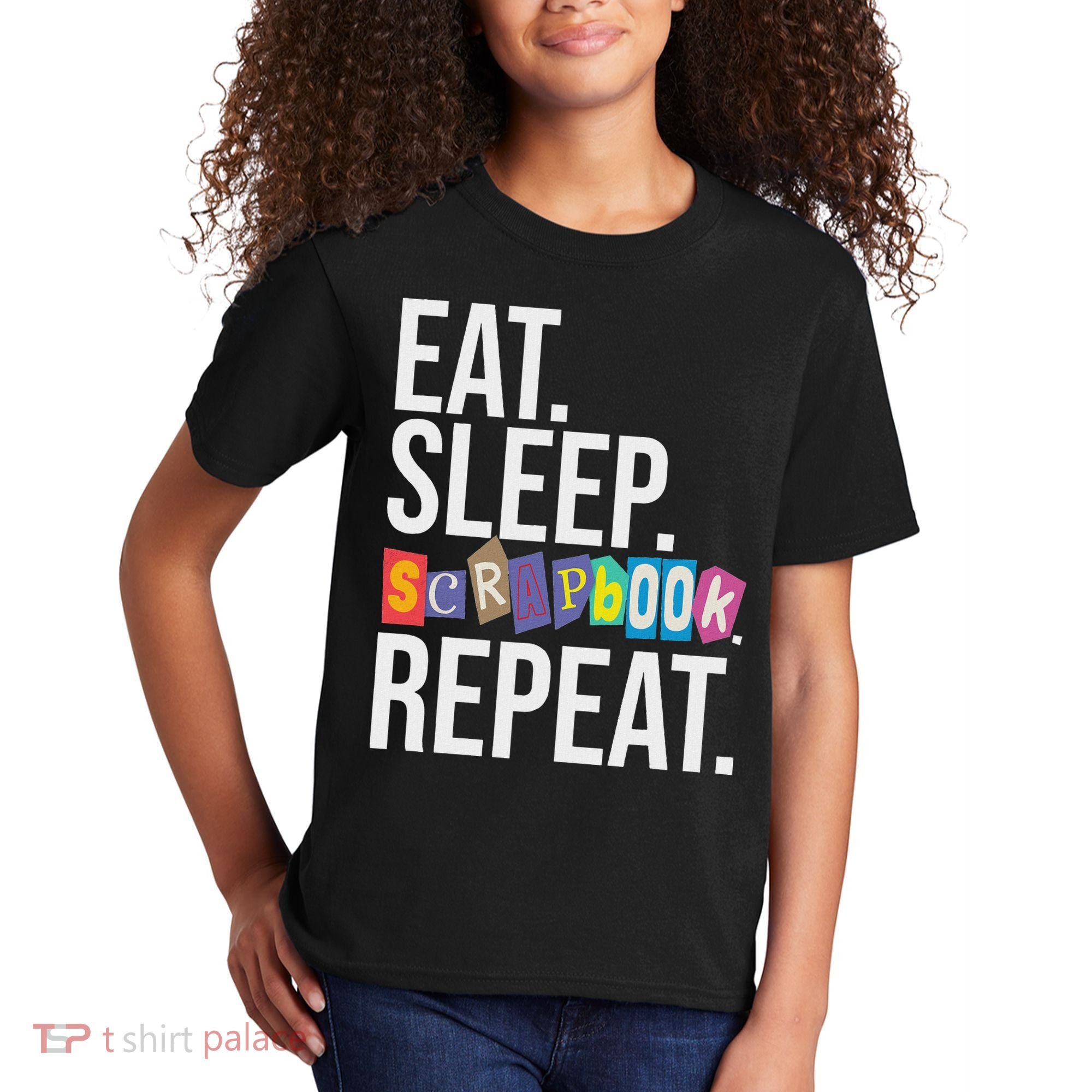 Eat Sleep Scrapbook Repeat Scrapbooker Scrapbooking Lover Kids T-Shirt