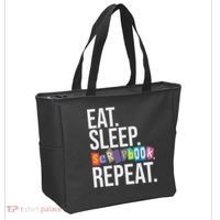 Eat Sleep Scrapbook Repeat Scrapbooker Scrapbooking Lover Tote Bag thumb 2