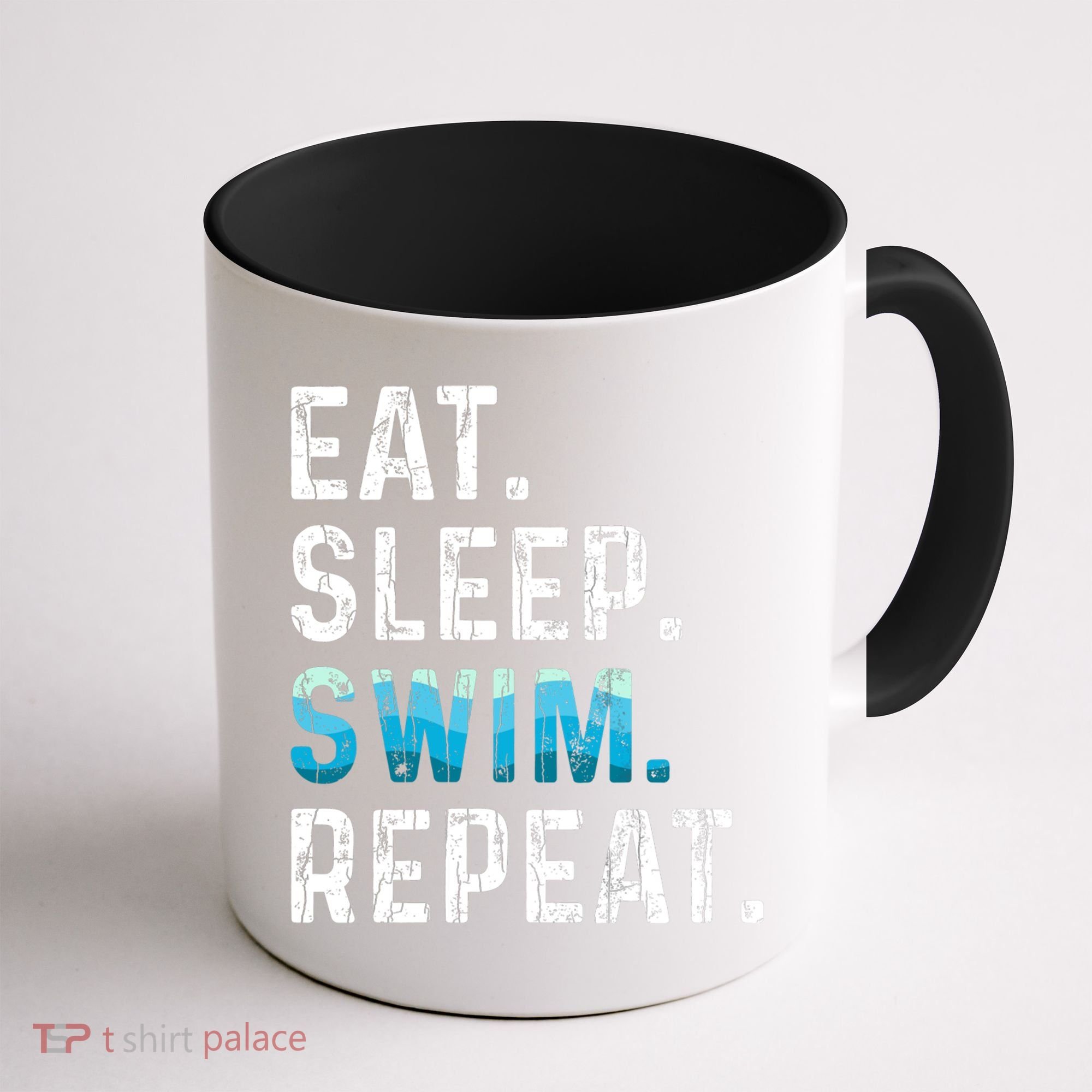 Eat Sleep Swim Repeat Funny Swimmer Swimming Player Graphic Gift Coffee Mug