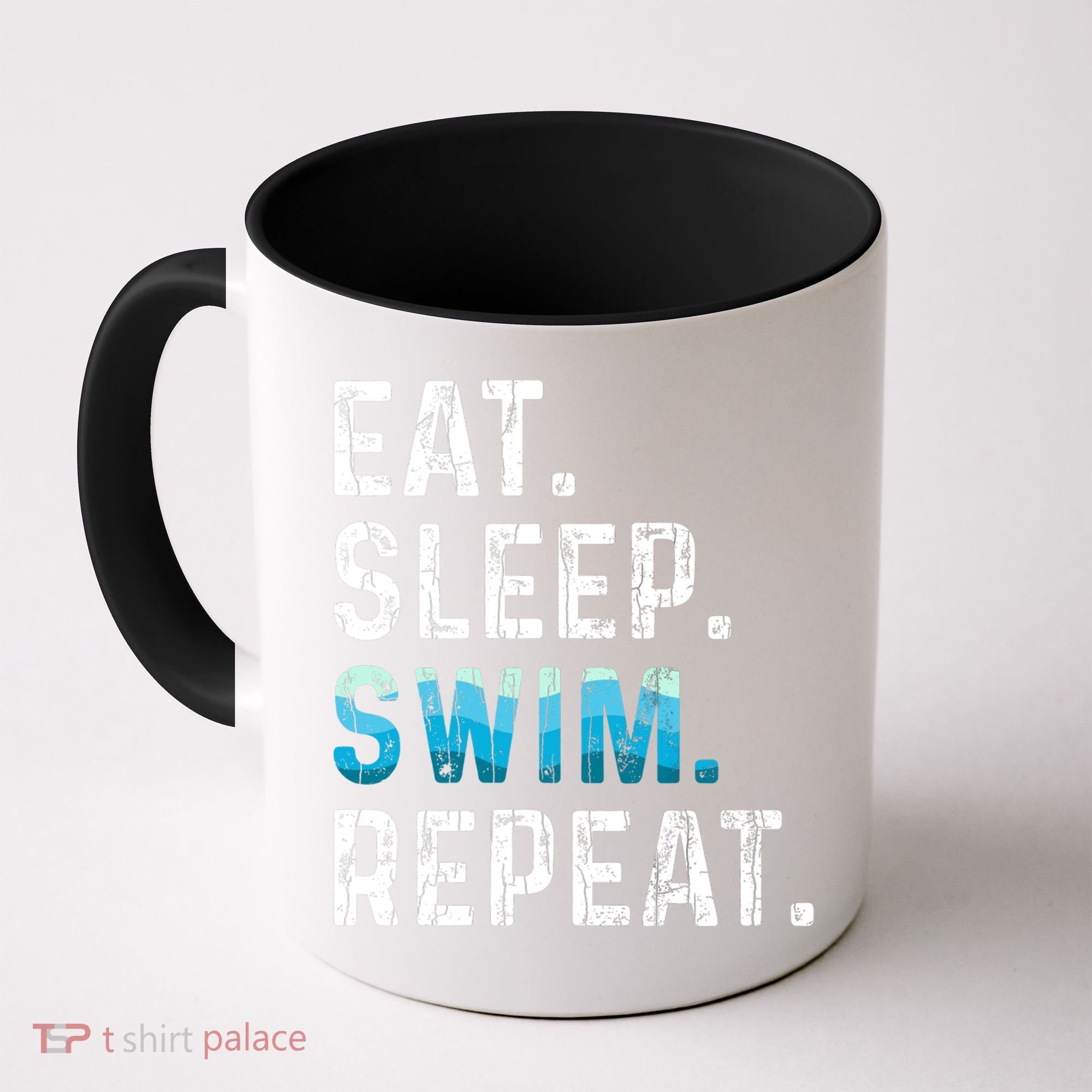 Eat Sleep Swim Repeat Funny Swimmer Swimming Player Graphic Gift Coffee Mug