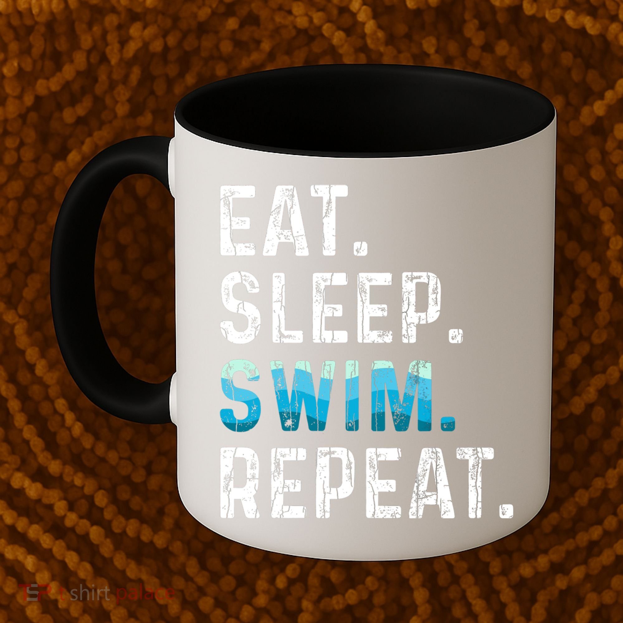 Eat Sleep Swim Repeat Funny Swimmer Swimming Player Graphic Gift Coffee Mug