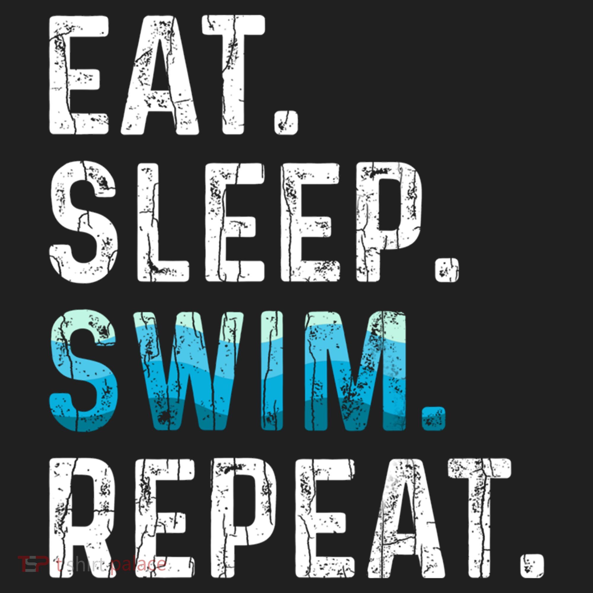 Eat Sleep Swim Repeat Funny Swimmer Swimming Player Graphic Gift Golf Towel